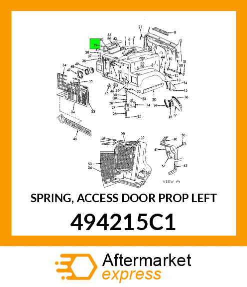 SPRING, ACCESS DOOR PROP LEFT 494215C1