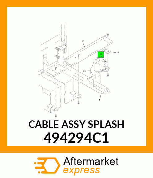 CABLE ASSY SPLASH 494294C1