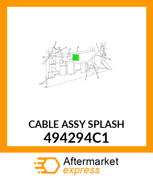 CABLE ASSY SPLASH 494294C1