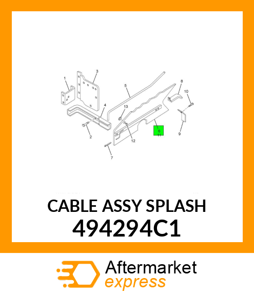 CABLE ASSY SPLASH 494294C1