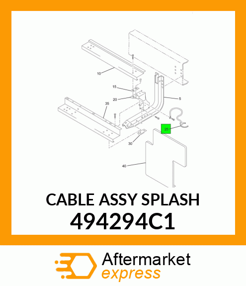 CABLE ASSY SPLASH 494294C1