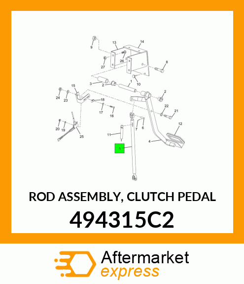 ROD ASSEMBLY, CLUTCH PEDAL 494315C2