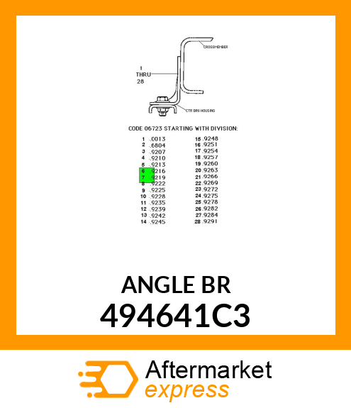 BRACKET CENTER BEARING 494641C3