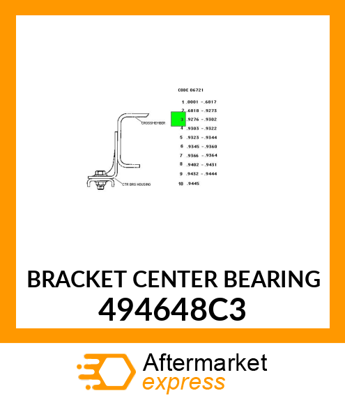 BRACKET CENTER BEARING 494648C3