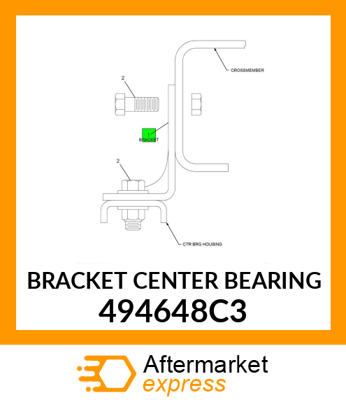 BRACKET CENTER BEARING 494648C3