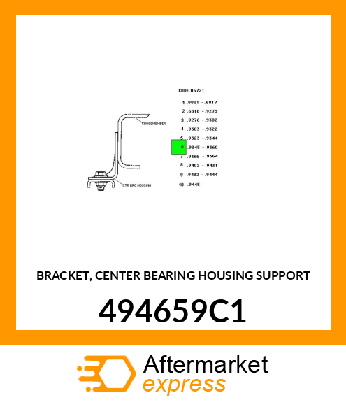 BRACKET, CENTER BEARING HOUSING SUPPORT 494659C1