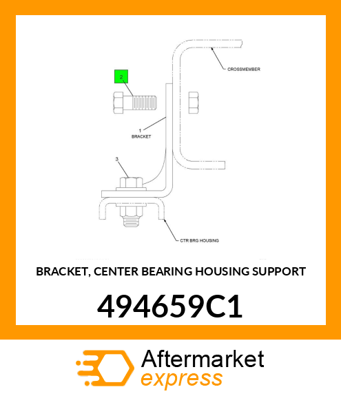 BRACKET, CENTER BEARING HOUSING SUPPORT 494659C1