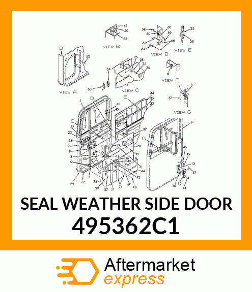 SEAL WEATHER SIDE DOOR 495362C1