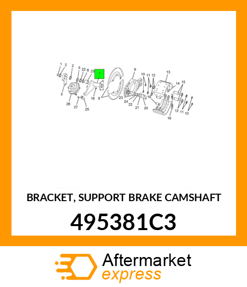 BRACKET, SUPPORT BRAKE CAMSHAFT 495381C3