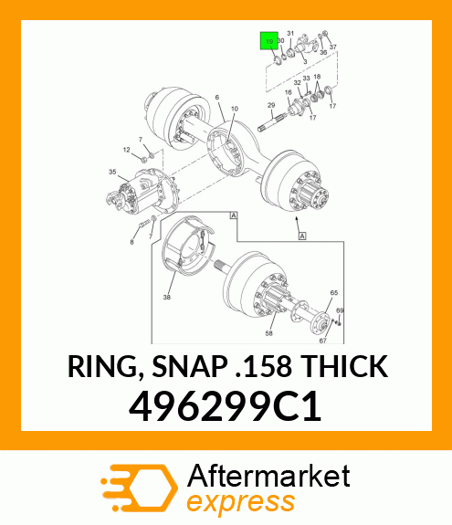 RING, SNAP .158" THICK 496299C1