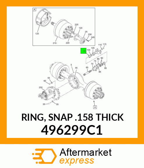 RING, SNAP .158" THICK 496299C1