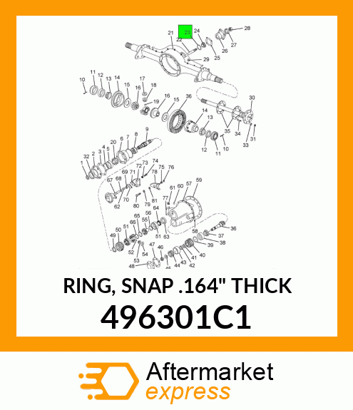 RING, SNAP .164" THICK 496301C1