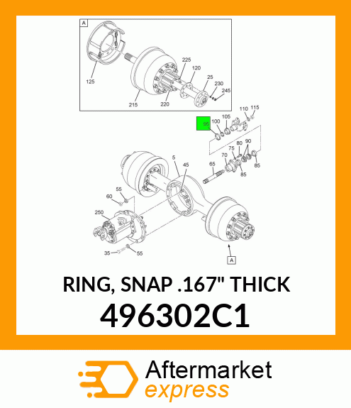 RING, SNAP .167" THICK 496302C1