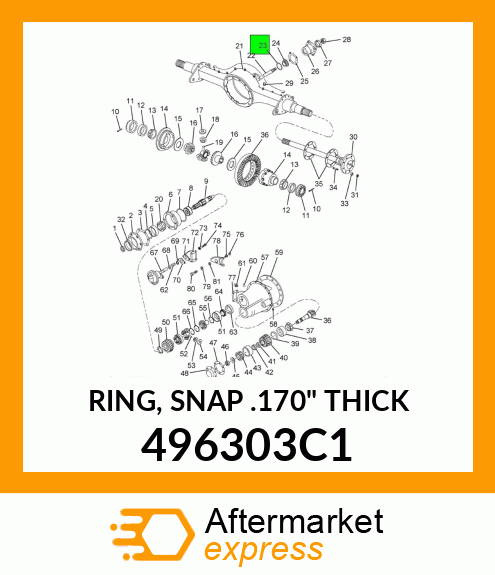 RING, SNAP .170" THICK 496303C1