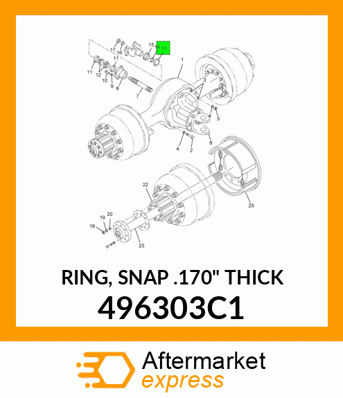 RING, SNAP .170" THICK 496303C1