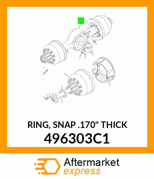 RING, SNAP .170" THICK 496303C1