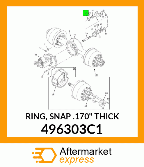 RING, SNAP .170" THICK 496303C1