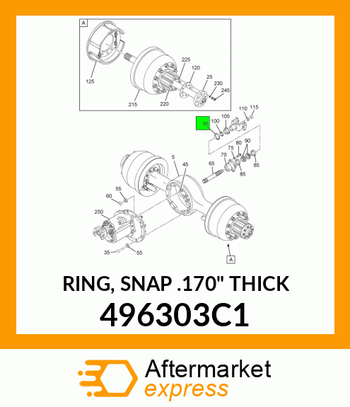 RING, SNAP .170" THICK 496303C1