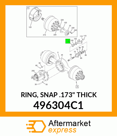 RING, SNAP .173" THICK 496304C1