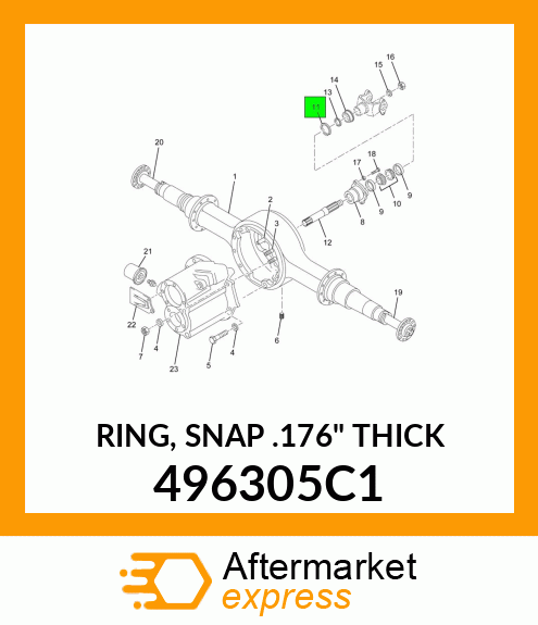 RING, SNAP .176" THICK 496305C1