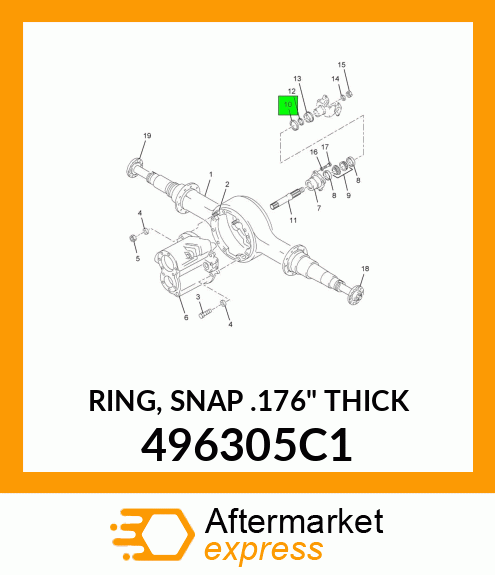 RING, SNAP .176" THICK 496305C1