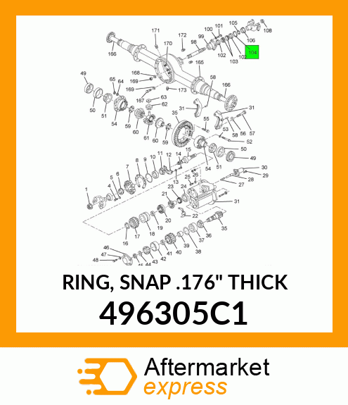 RING, SNAP .176" THICK 496305C1