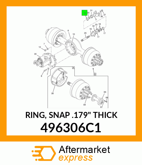 RING, SNAP .179" THICK 496306C1