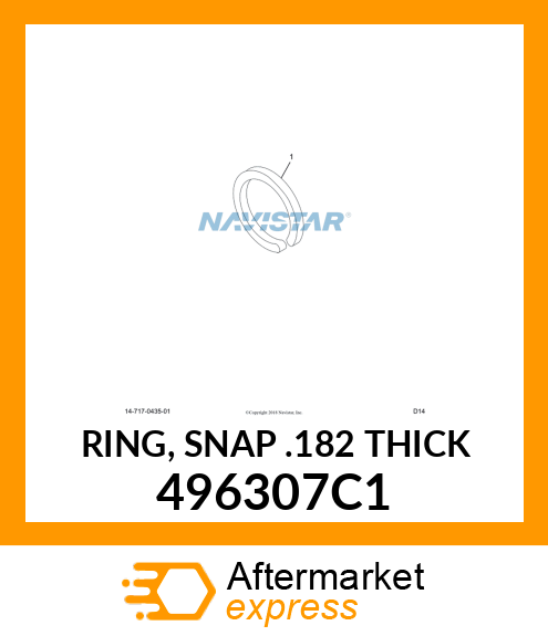 RING, SNAP .182" THICK 496307C1