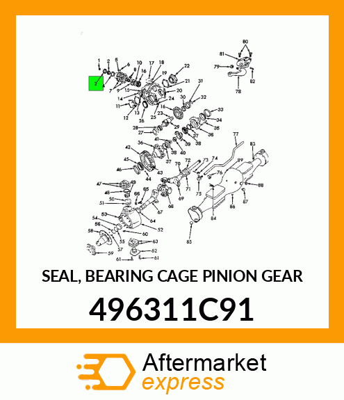 SEAL, BEARING CAGE PINION GEAR 496311C91