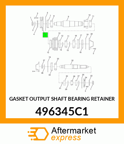 GASKET OUTPUT SHAFT BEARING RETAINER 496345C1