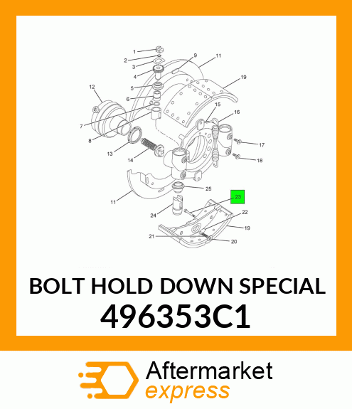 BOLT HOLD DOWN SPECIAL 496353C1