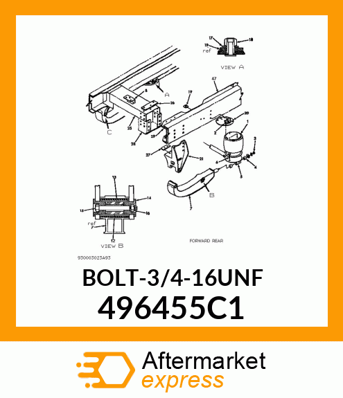 BOLT-3/4-16UNF 496455C1