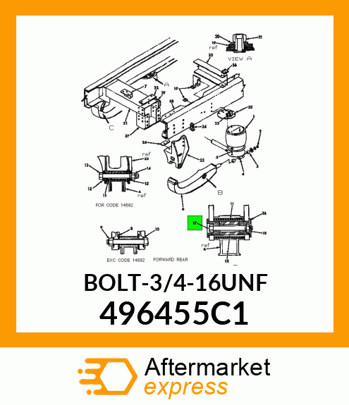 BOLT-3/4-16UNF 496455C1