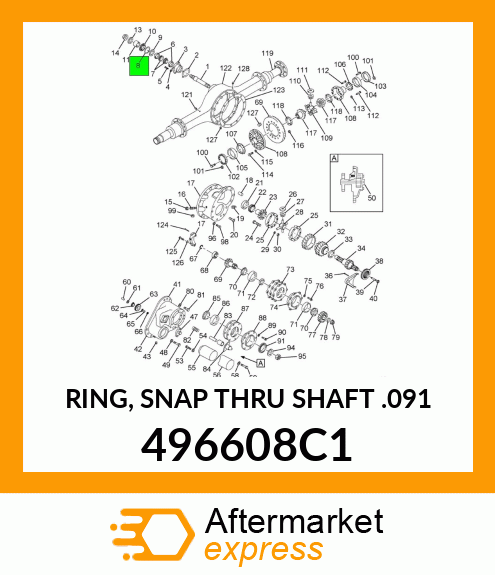 RING, SNAP THRU SHAFT .091 496608C1