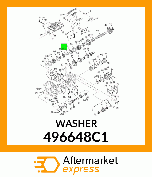 WASHER CTSHFT FRT BRG 496648C1