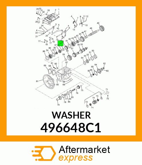 WASHER CTSHFT FRT BRG 496648C1