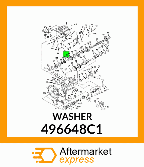 WASHER CTSHFT FRT BRG 496648C1