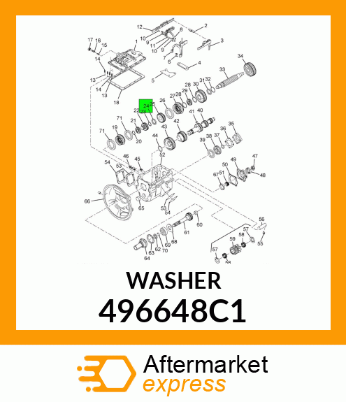 WASHER CTSHFT FRT BRG 496648C1