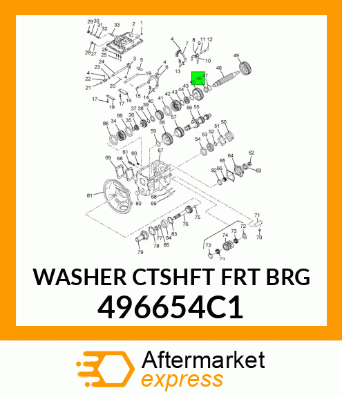 WASHER CTSHFT FRT BRG 496654C1