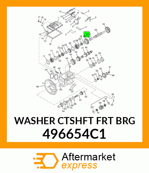 WASHER CTSHFT FRT BRG 496654C1