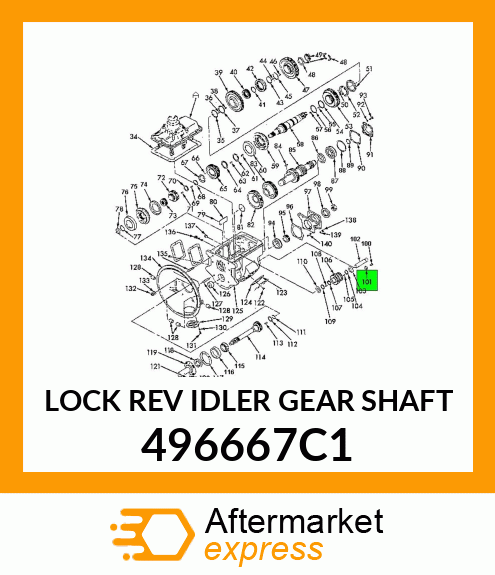 LOCK REV IDLER GEAR SHAFT 496667C1