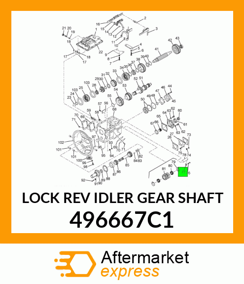 LOCK REV IDLER GEAR SHAFT 496667C1