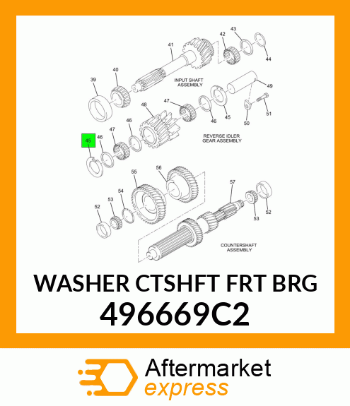 WASHER CTSHFT FRT BRG 496669C2