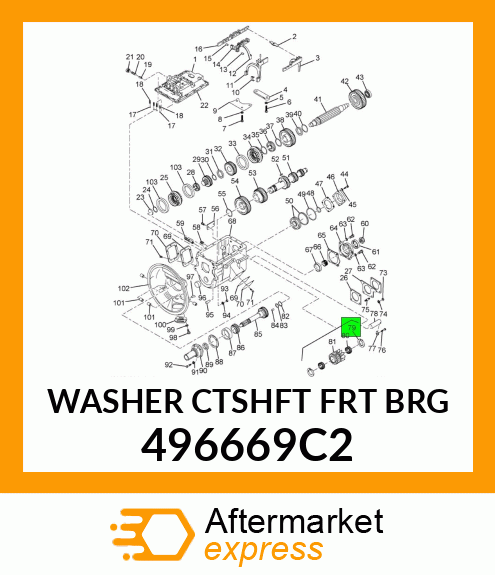 WASHER CTSHFT FRT BRG 496669C2