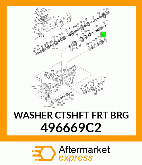 WASHER CTSHFT FRT BRG 496669C2