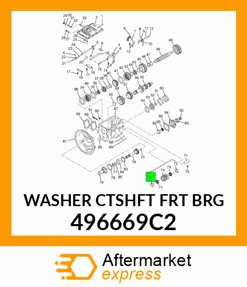 WASHER CTSHFT FRT BRG 496669C2