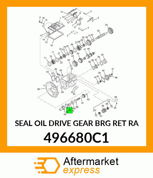 SEAL OIL DRIVE GEAR BRG RET RA 496680C1