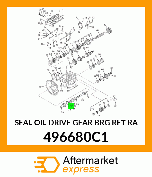 SEAL OIL DRIVE GEAR BRG RET RA 496680C1