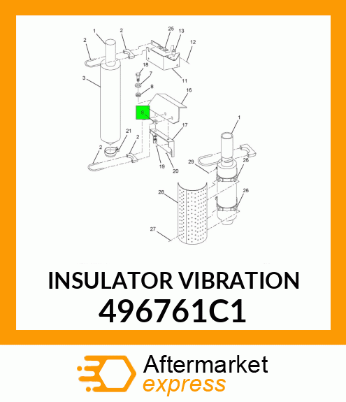 INSULATOR VIBRATION 496761C1