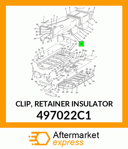 CLIP, RETAINER INSULATOR 497022C1